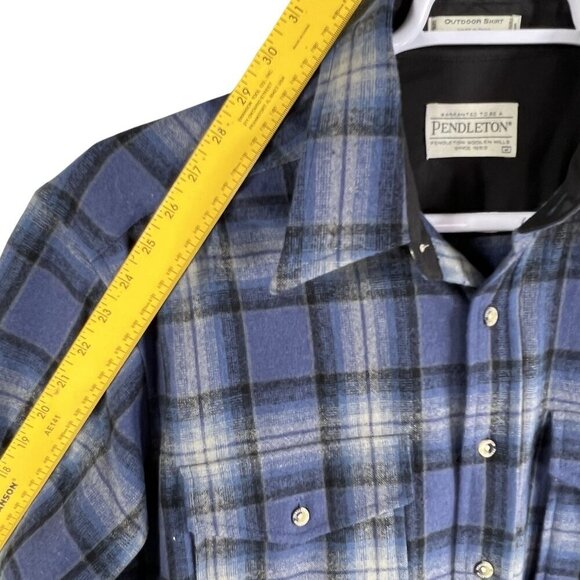 VTG Pendleton Men M 100% Wool Flannel Shacket Vintage Jacket Flannel Fully Lined - Picture 10 of 16